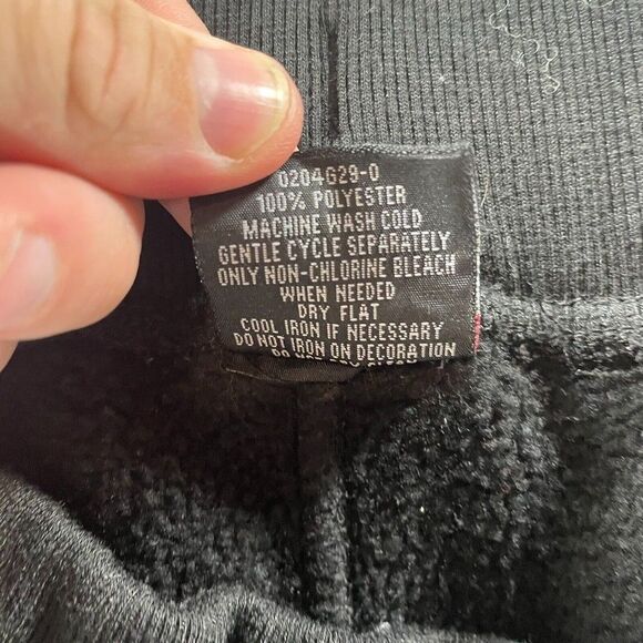 Southpole Pants Mens Large Black Fleece Sweatpants Streetwear Casual Logo Poly - Picture 10 of 11